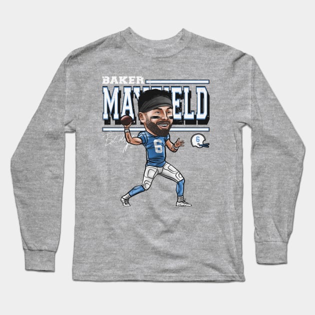 Baker Mayfield Carolina Cartoon Long Sleeve T-Shirt by Chunta_Design